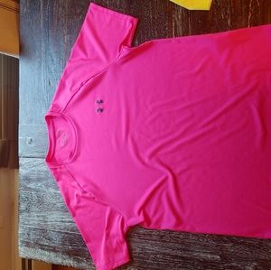 Under Armour tech tee t shirt size large pink